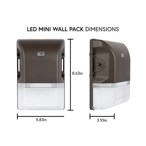 20W Mini Wall Pack - 2850 Lumens - 5700K - UL DLC Listed